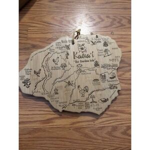 Totally Bamboo Destination Kaua'i Hawaii Shaped Wood Cheese Cutting Board